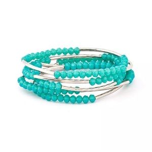 Chrysalis Integrity Aqua Stretch Beaded Bracelet